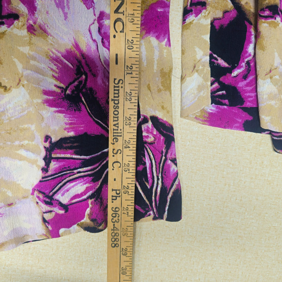 Kari Floral Wide Leg Pants Size L Tropical Artsy Office Spring Bloomcore Resort - Picture 7 of 9